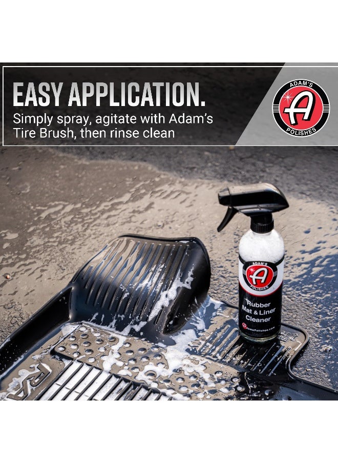 Adam's Polishes - Rubber Mat & Liner Cleaner 16oz Protectant & Rubber Floor Mat Cleaning Solution for Car Detailing   Deep Cleans & Restores Mats  Truck Bed Cargo Liners  Trunk Mat Accessories & More - Image 1