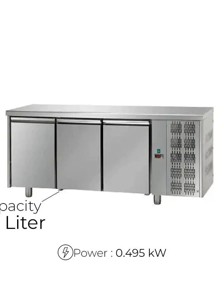 AL KHAYAM Stainless Steel 3-Door Under-Counter Chiller - Commercial Refrigerator for Food Storage  - Image 5