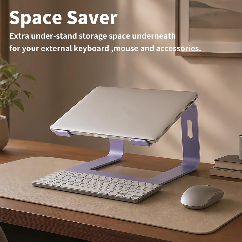 Orionstar حامل كمبيوتر محمول من الألومنيوم، متوافق مع أجهزة Apple Mac MacBook Air Pro من 10 إلى 15.6 بوصة، حامل مريح (أرجواني) - Image 5
