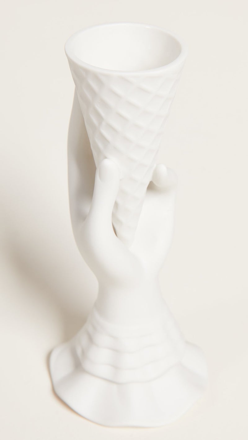 Jonathan Adler Women's I Scream Vase, White, One Size - Image 4
