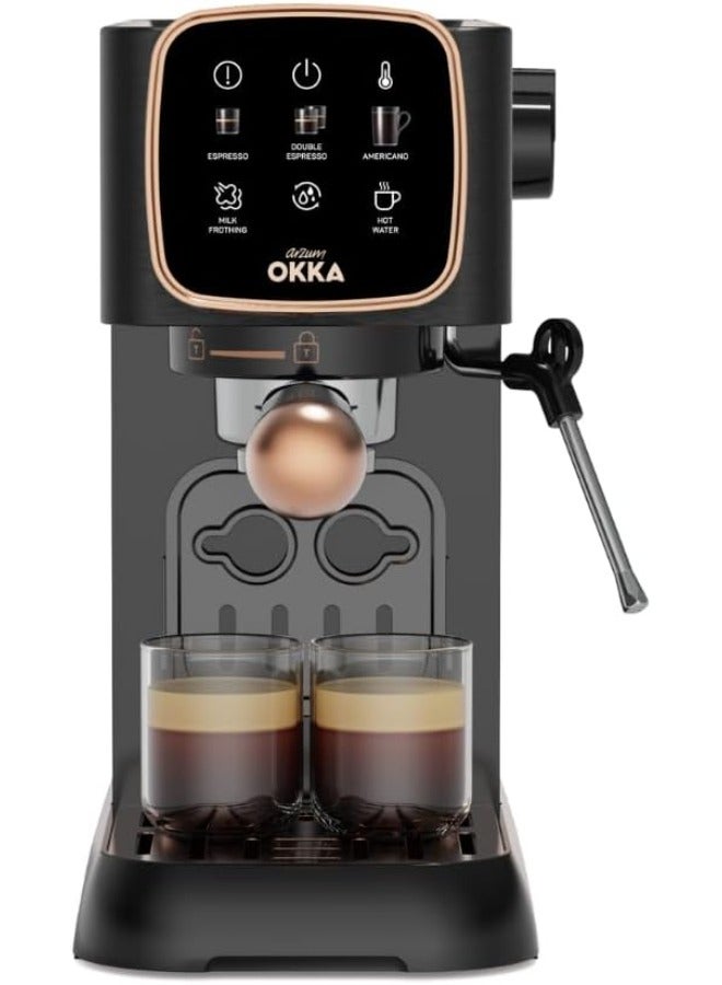 ارزوم اوكا ماكينه صنع قهوه اسبريسو سولو نصف أوتوماتيكية، كوبان، ١٦٢٨ واط، لون أسود نحاسي - OK0034-0400 - Image 2
