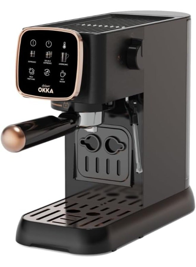 ارزوم اوكا ماكينه صنع قهوه اسبريسو سولو نصف أوتوماتيكية، كوبان، ١٦٢٨ واط، لون أسود نحاسي - OK0034-0400 - Image 3