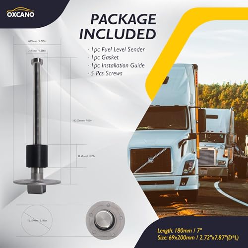 OXCANO 240-33 ohms 7"(180mm) Fuel Sending Unit Marine for Boat Car Fuel Tank Sender Stainless Steel Fuel Gas Sender Water Level Sensor Marine Fuel Gauge Sending Unit Truck - Image 2