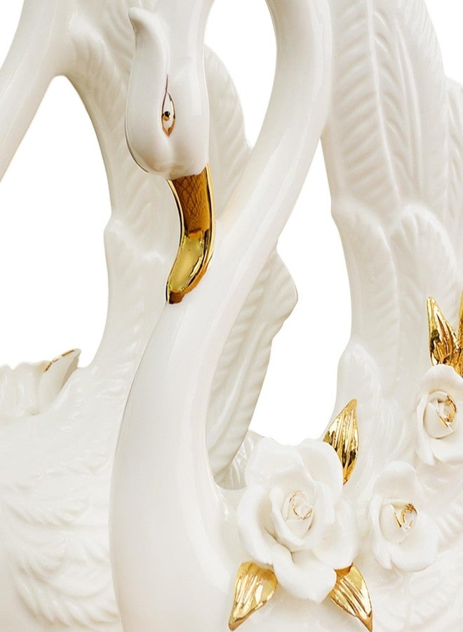 IEUDNS 2 Pieces Swan Figurine Animal Sculpture Art Crafts Swan Table Decoration Tabletop Ornament for Bedroom Valentine’S Day Gifts - Image 2