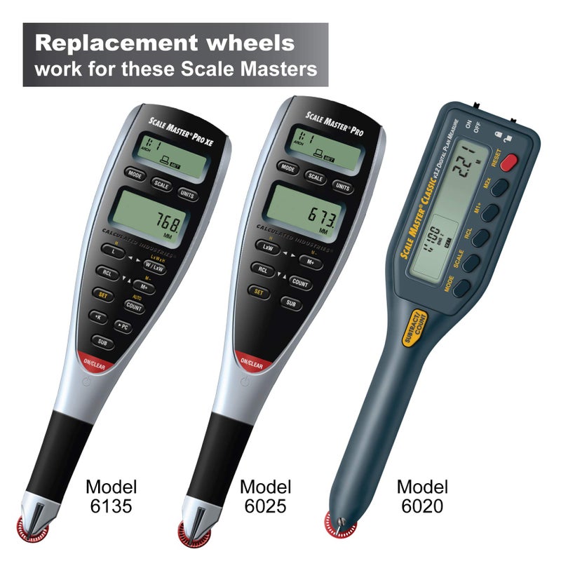 Calculated Industries Scale Master Pro XE Measure: Wheel Kit with Axle Screw, Small - Image 2