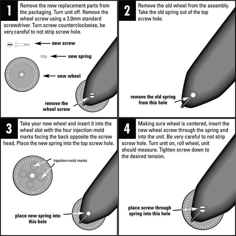 Calculated Industries Scale Master Pro XE Measure: Wheel Kit with Axle Screw, Small - Image 5
