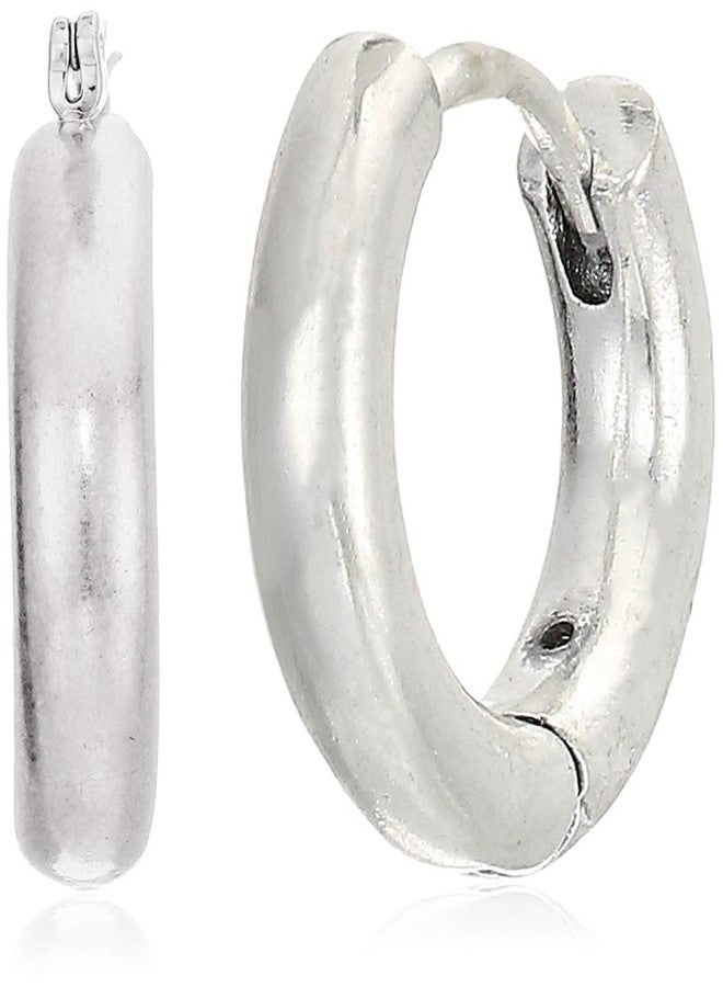Lucky Brand Extra Small Silver-Tone Mini Hoop Earrings 2/5" - Image 1