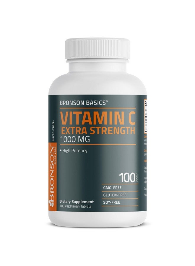 Bronson Vitamin C 1000mg Extra Strength, Supports a Healthy Immune System, High Potency, Non-GMO, 100 Vegetarian Tablets - Image 1