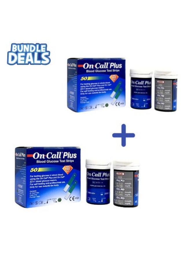 On Call 100 Pcs Of On Call Plus Blood Glucose Test Strips - Image 1