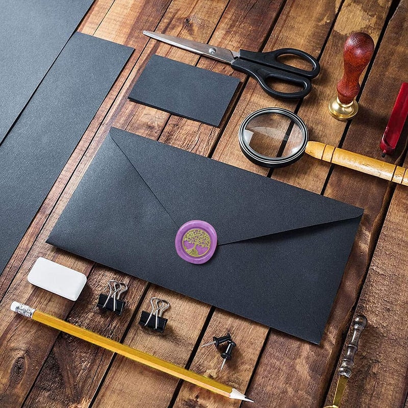 YIPLED Sealing Wax Kit - 728 Pcs With 24 Color Beads, 2 Pens, Warmer, Stamp Spoon and Candles for Gift & Envelope Sealing, Wedding Invitation - Image 4