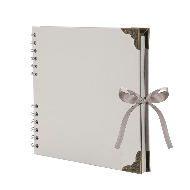 LOYAL BOOK Scrapbook (8 x 8 inch) Scrapbook Album 60 Pages Ideal for Your DIY Scrapbooking Albums Wedding and Anniversary Family Photo Album (grey) - Image 1