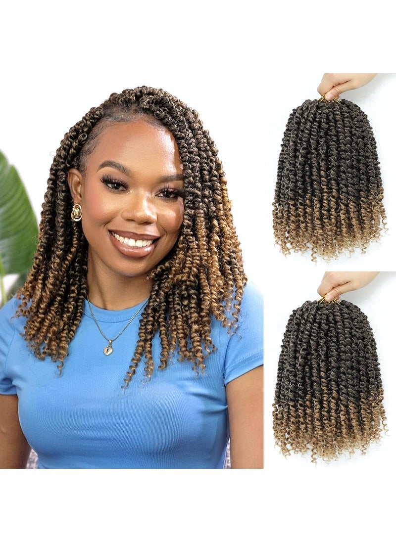 AMELI - Passion Twist Crochet Hair 10Inch Passion Twist Hair 8 Packs PreTwisted Short Passion Twist Crochet Hair for Black Women Soft Passion Twist Curly Crochet Hair - Image 1