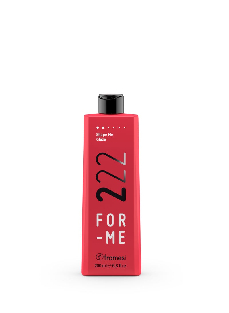 framesi FOR ME - 222 SHAPE ME GLAZE 200 ML | Natural Support for Styling with Body | FOR WAVY AND STRAIGHT STYLES - Image 1