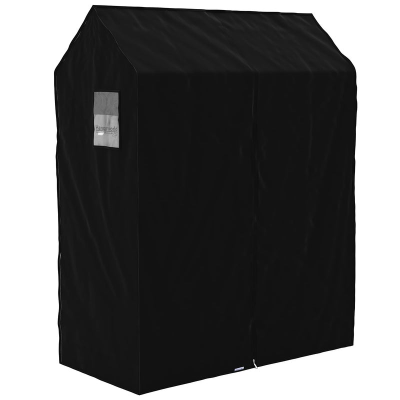HANGERWORLD Clothes Rack Cover - 4ft Wide, Breathable Nylon, Black with Zipper (Cover Only) - Image 2