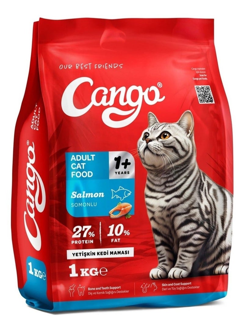 CANGO Adult Dry Cat Food – Salmon- 1 Kg –16 Pcs - Image 2