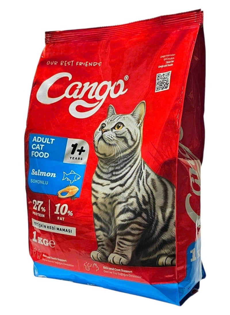 CANGO Adult Dry Cat Food – Salmon- 1 Kg –16 Pcs - Image 3
