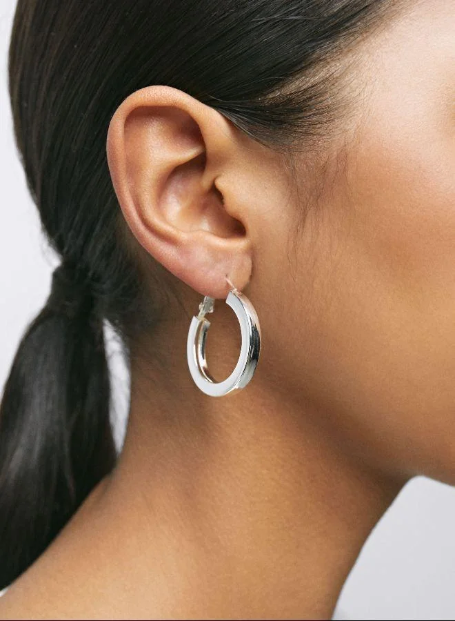 بارفوا أقراط فضية صغيرة على شكل حلقات