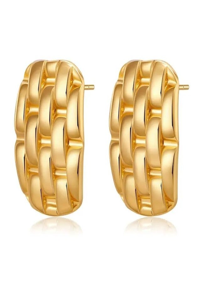 MEENAZ earrings for women fashion studs earrings for women anti tarnish gold ear rings stainless steel korean bali Gold Hoop Earrings | Combo design Jewellery Celebrity Inspired earrings set for women - Image 1