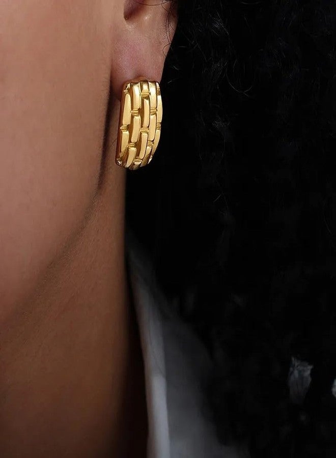 MEENAZ earrings for women fashion studs earrings for women anti tarnish gold ear rings stainless steel korean bali Gold Hoop Earrings | Combo design Jewellery Celebrity Inspired earrings set for women - Image 2