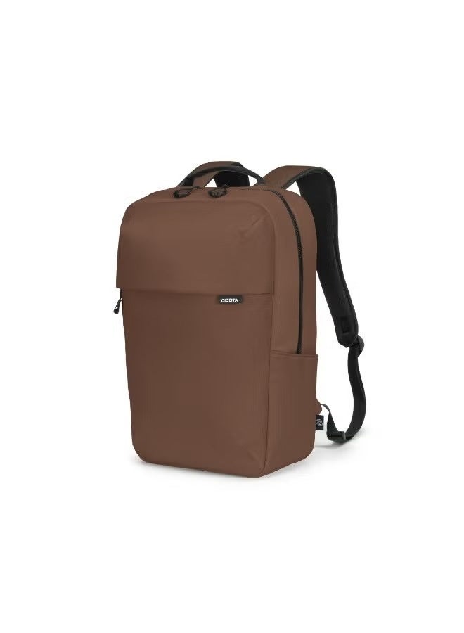 ديكوتا حقيبة ظهر Dicota D32124-RPET COMMUTER لأجهزة اللابتوب مقاس 13 إلى 16 بوصة، سعة 16 لتر، مقاومة لرذاذ الماء، مصنوعة من بوليستر RPET معاد التدوير، لون بني - Image 2