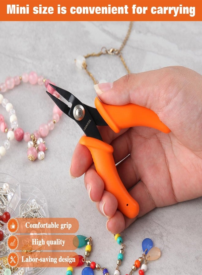 LEONTOOL Mini Long Nose Pliers Tweezer Nose Pliers Specialty Pointed Nose 1mm Diameter Tip 4-Inch Precision Needle Nose Pliers Flat Smooth Jaw Jewellery Making Tool - Image 2