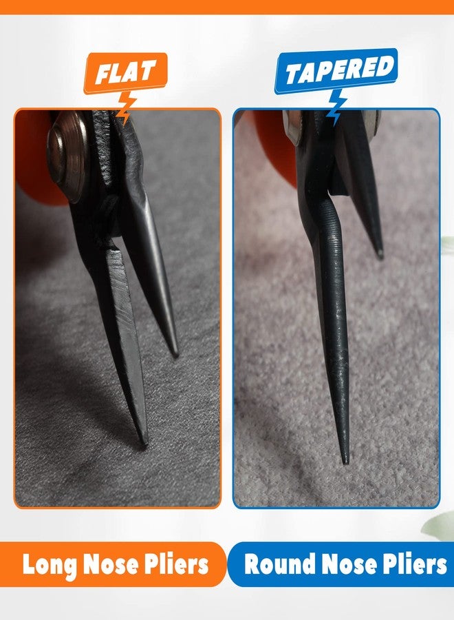 LEONTOOL Mini Long Nose Pliers Tweezer Nose Pliers Specialty Pointed Nose 1mm Diameter Tip 4-Inch Precision Needle Nose Pliers Flat Smooth Jaw Jewellery Making Tool - Image 5