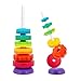 BYFWH Spinning Stacking Toys for Babies 12 Month Rainbow Ring Flowers Animals Fruits Theme Stacker ABS Toys for Toddlers 13 Montessori Educational Learning Sensory ToyStacking Toy for Kids - Image 3