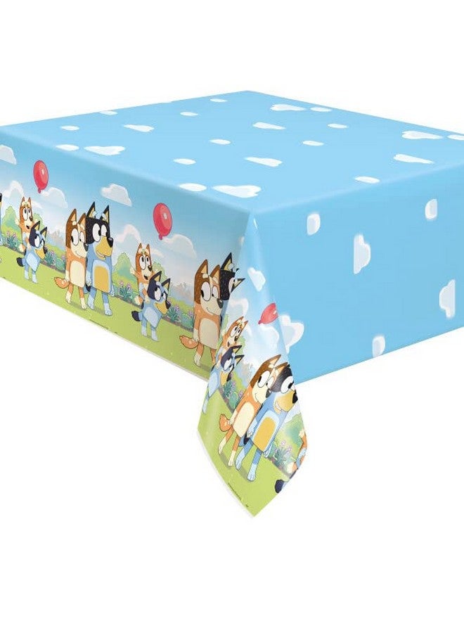 Unique Bluey Birthday Party Supplies Bundle Includes 16 Dessert Cake Plates 16 Napkins 1 Table Cover 1 Happy Birthday Banner 1 Dinosaur Sticker Sheet (Bundle For 16) - Image 4