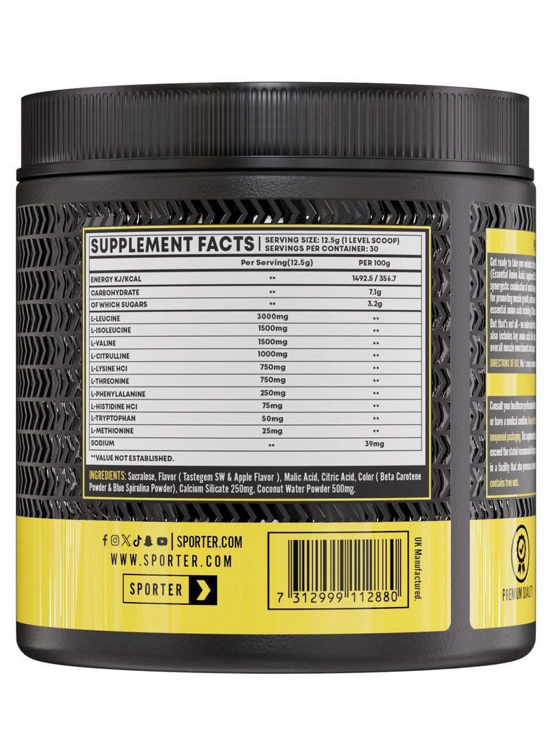 SPORTER Sporter EAA Advanced – 30 Servings | Essential Amino Acids & BCAAs | Sour Apple Flavor | Muscle Recovery & Hydration | Performance & Endurance Support  - Image 5