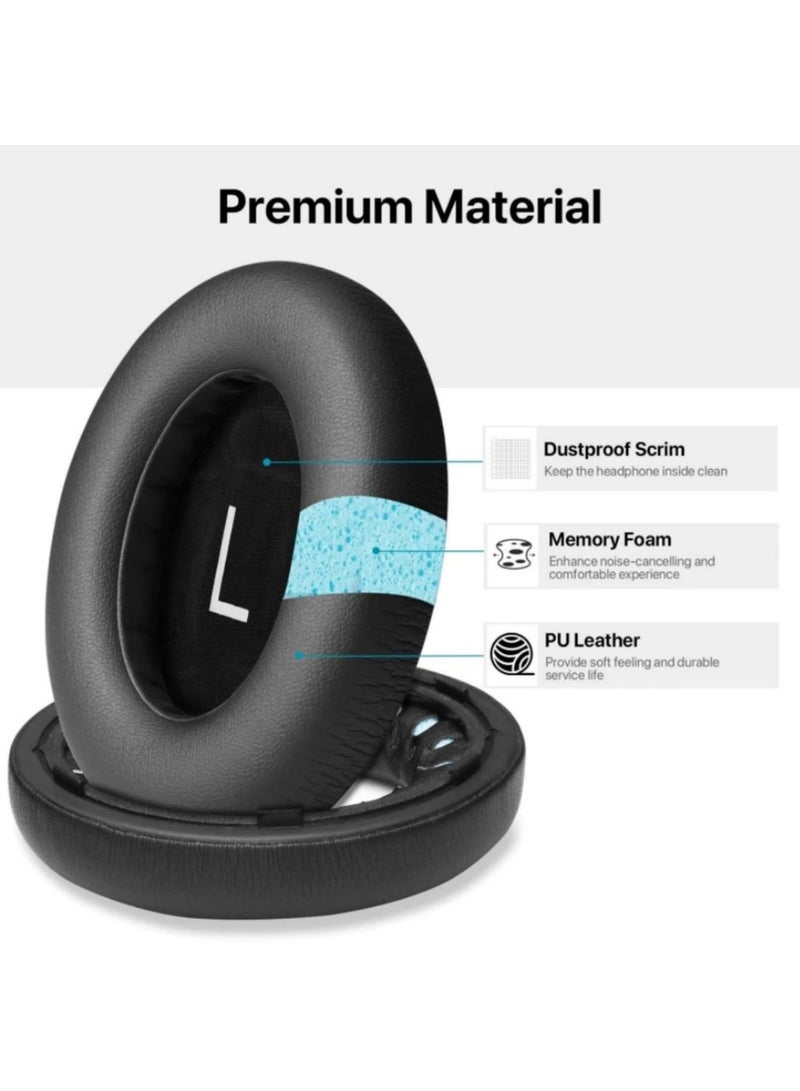 1pair Replacement Ear pads for BOSE 700 NC700 Headphones Memory Foam Ear Cushions Earpads headset Leather case Black - Image 2