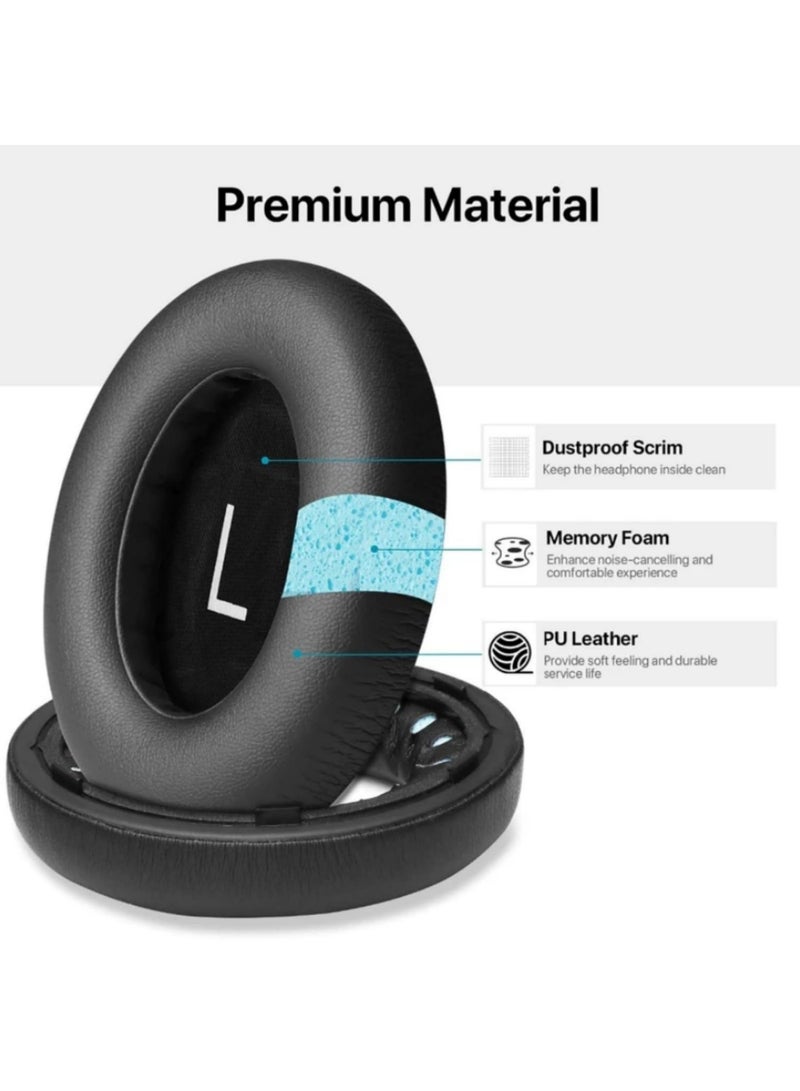 1pair Replacement Ear pads for BOSE 700 NC700 Headphones Memory Foam Ear Cushions Earpads headset Leather case Black - Image 3