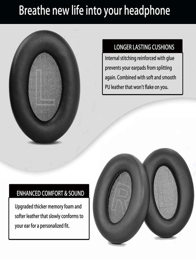 Elecphbo Replacement Q20 Earpads for Anker Soundcore Life Q20 Headphones with Comfortable Memory Foam & Protein Leather Ear Cup Cover Cushions Repair Part, Black - Image 3