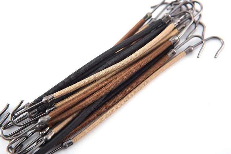 Mini Skater Women 15 Pack Ponytail Hooks Bungee Small Rubber Bands Hair Ties Accessories Elastic Holder Blonde Beige Styling Headbands Tools Claw Thick Hair Clips for Women (5 Black + 5 Brown + 5 Apricot) - Image 2