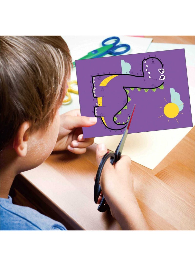 Capstro Dinosaur Paper-Cut Book – Fun DIY Cutting Activity for Kids | Early Learning Scissor Skills Workbook with Cute Dino Patterns | Creative Kindergarten Craft Book for Ages 4–6 - Image 4