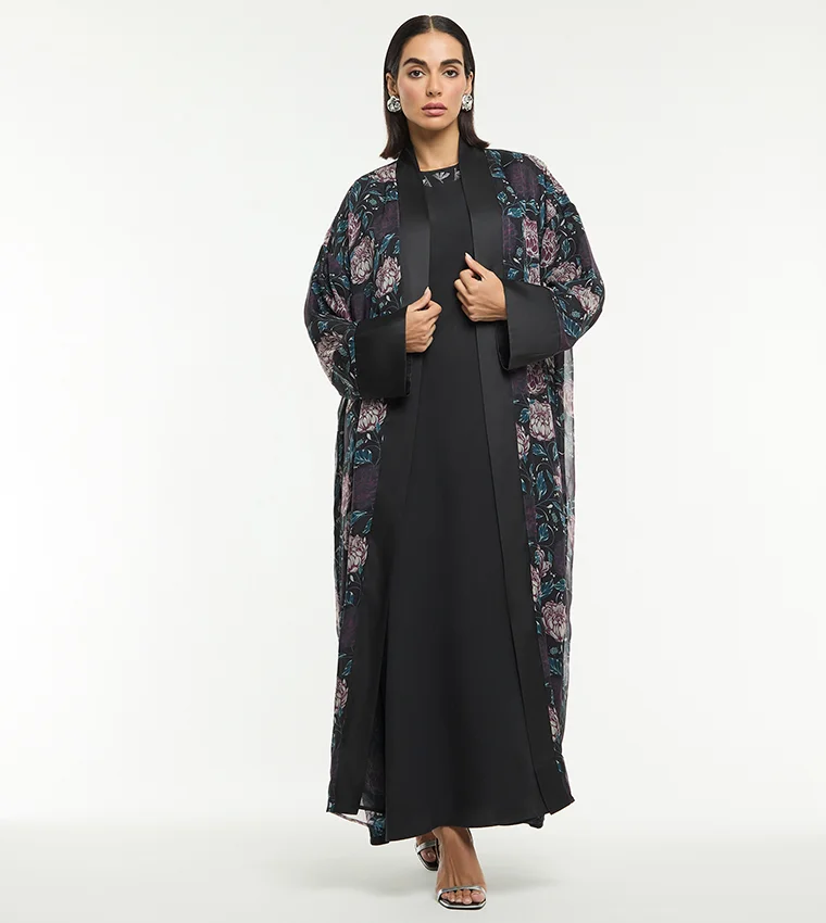 BCBG BCBG LONG SLEEVES PRINTED LONG KIMONO