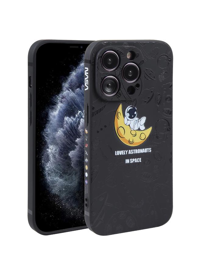 Zaboon Case For iPhone 11 Pro Astronaut Pattern Silicone Straight Edge Phone Case - Image 1