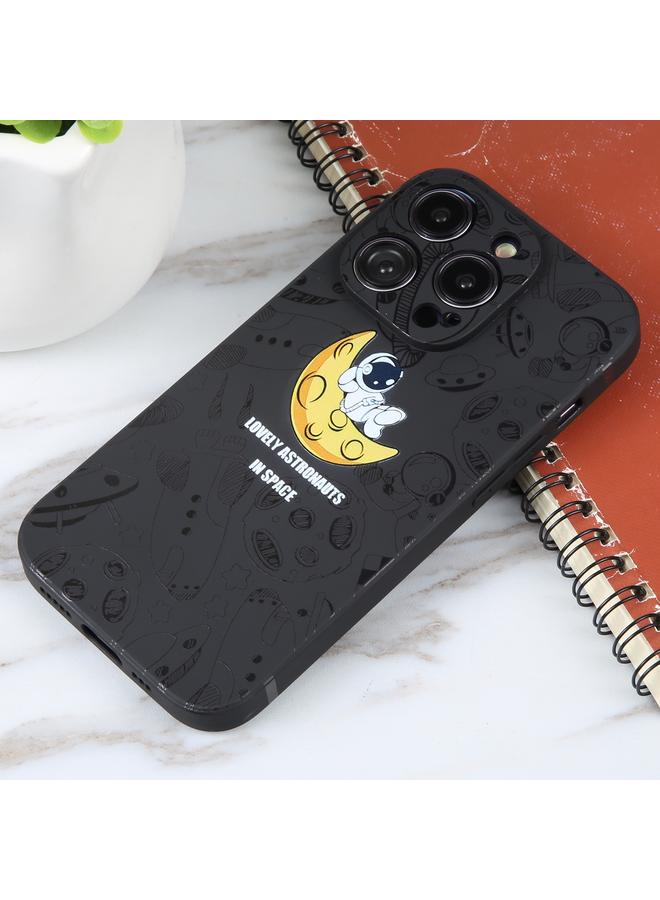 Zaboon Case For iPhone 11 Pro Astronaut Pattern Silicone Straight Edge Phone Case - Image 2