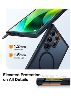TORRAS Magnetic Shockproof for Samsung Galaxy S24 Ultra Case, [18N Mighty Magnetic] [12FT Mil-Grade Drop Tested] [Compatible with Magnetic] Protective Slim Case for Samsung S24 Ultra Case, Black  - Image 2