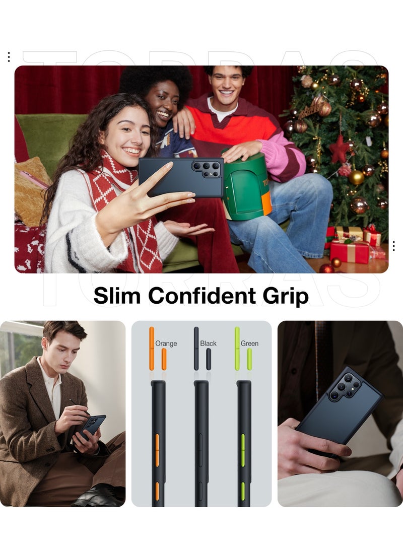 TORRAS - Magnetic Shockproof for Samsung Galaxy S24 Ultra Case, [18N Mighty Magnetic] [12FT Mil-Grade Drop Tested] [Compatible with Magnetic] Protective Slim Case for Samsung S24 Ultra Case, Black - Image 1