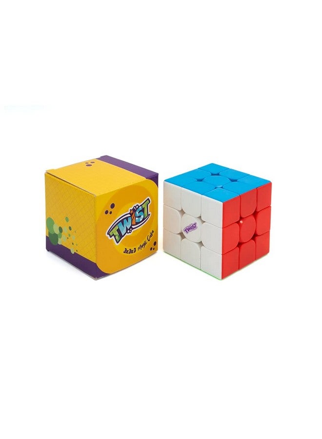 Cubelelo Twist 3X3 Speedcube | Stickerless Cube For Kids & Adults | Magic Speedy Stress Buster Brainstorming Puzzle Multicolor Design - Image 1