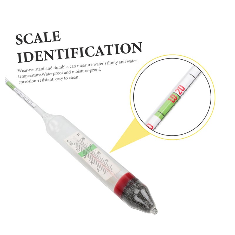 Glass Hydrometer Salinity Tester Kit for Freshwater Aquarium Salt Measurement - Image 4