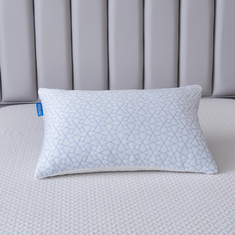 Flanhorest Cooling Pillow for Sleeping Pillow for Side and Back Sleeper  Adjustable Bed Pillows Queen  Shredded Memory Foam Cooling Gel Pillow with Extra Fill 