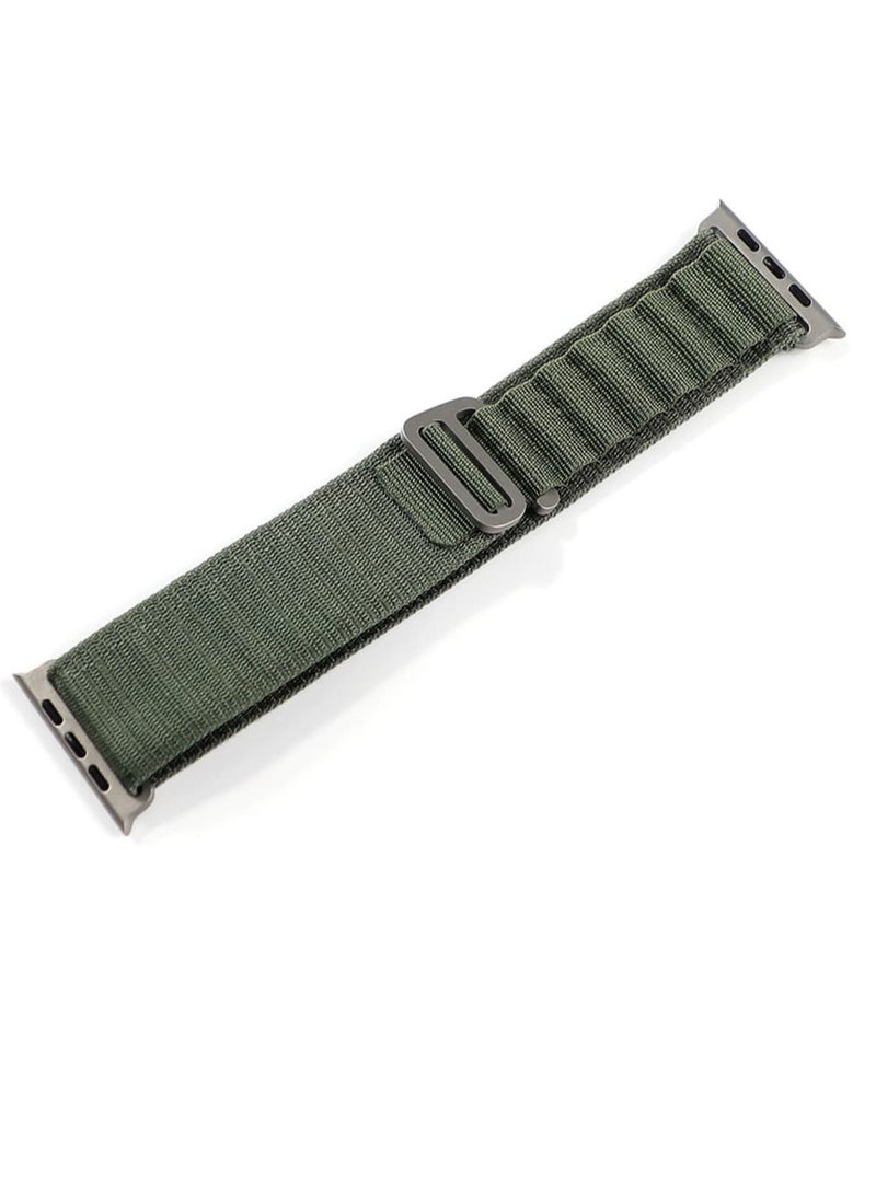 New Strong Nylon Apple Watch Band Support 49 Sizes Olive Color (Military Green)