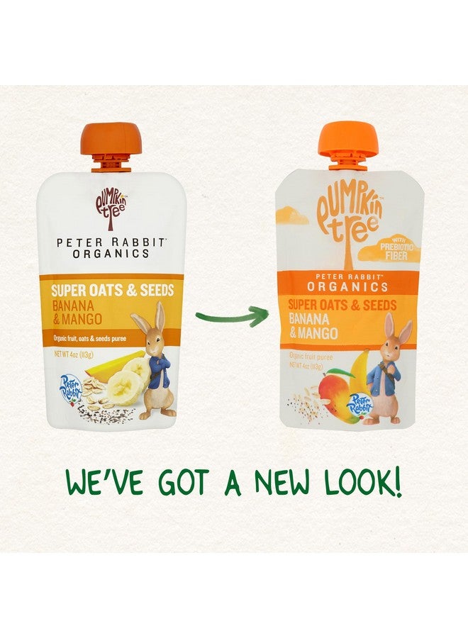 Pumpkin Tree Peter Rabbit Organics Super Oats & Seeds, Puree Squeeze Pouch, Banana & Mango, 4 Ounce (Pack of 10) - Image 2