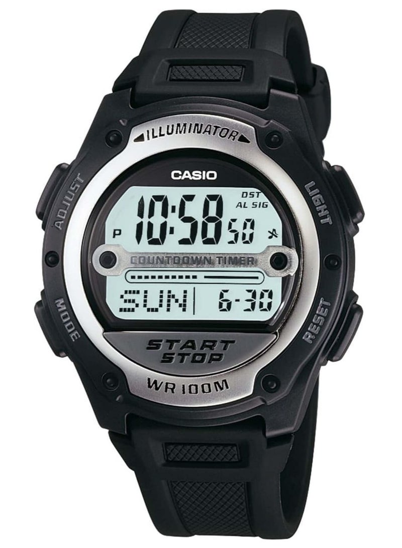 CASIO Resin Digital Watch W-756-1AVDF - 40 mm - Black - Image 1