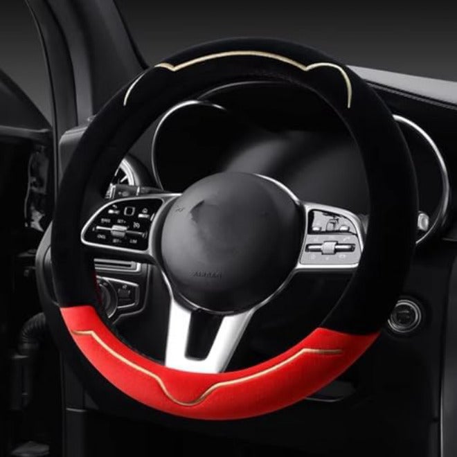 Steering Wheel Protector 2023 Simple Series Plush Winter Car Steering Wheel Cover Warm Wear Resistant Car Handle Cover Steering Wheel Covers(White) - Image 4