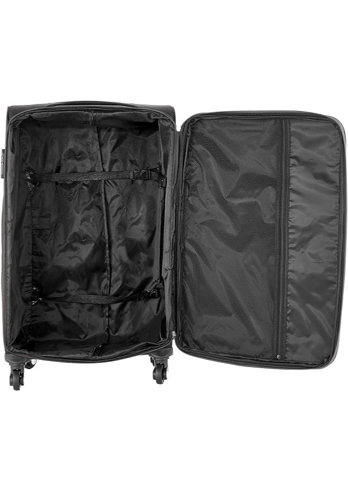 POLO - Polo 3 Piece Spinner Luggage Set 20/24/28 Inch Oxford Cloth Polyester Interior 3 Pieces Black - Image 1