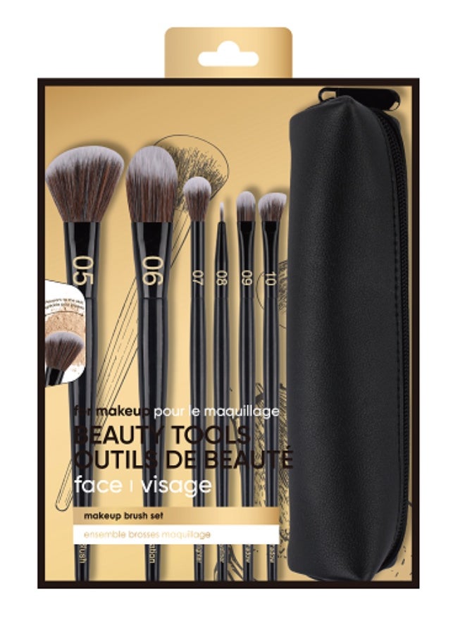 Miniso Black Gold Series 6-Piece Set with Storage Bag 