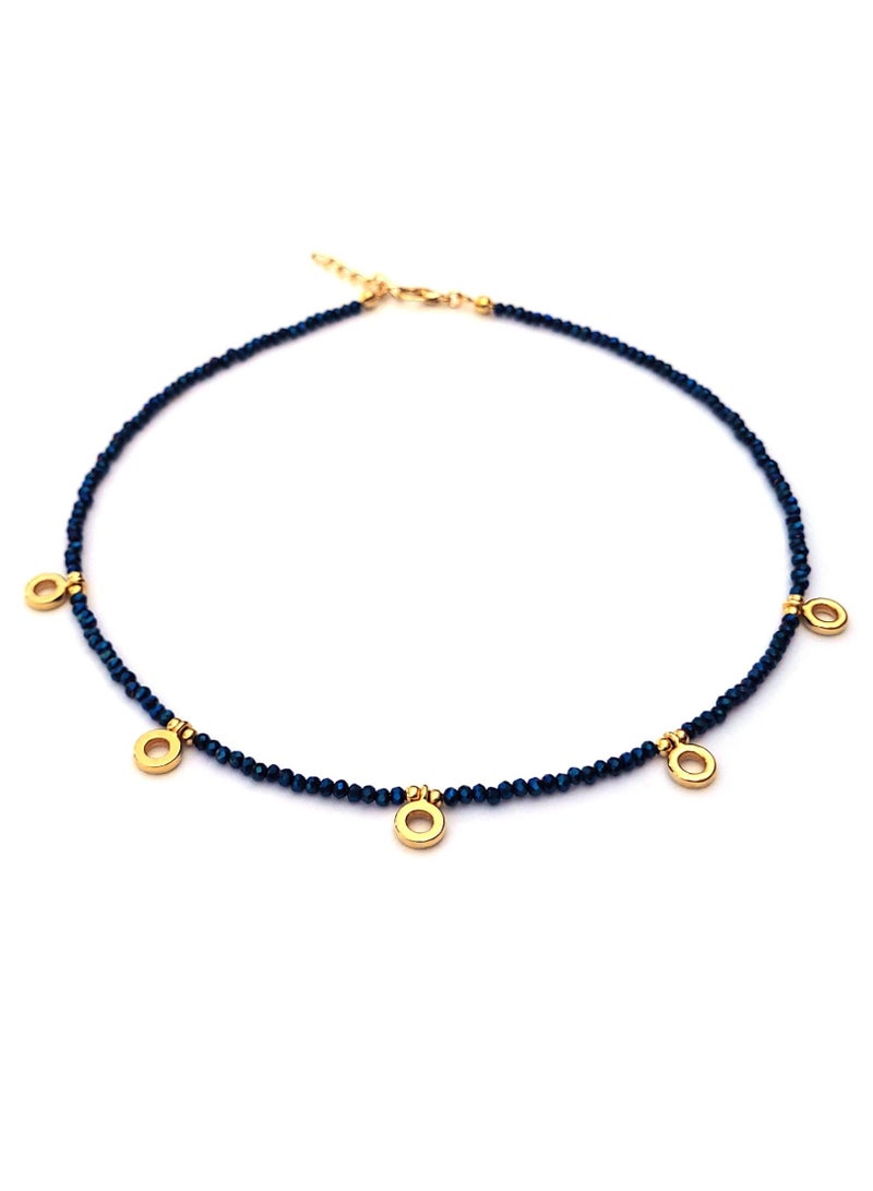 Alwan Crystal Necklace for Women with 5 Circles - Image 1