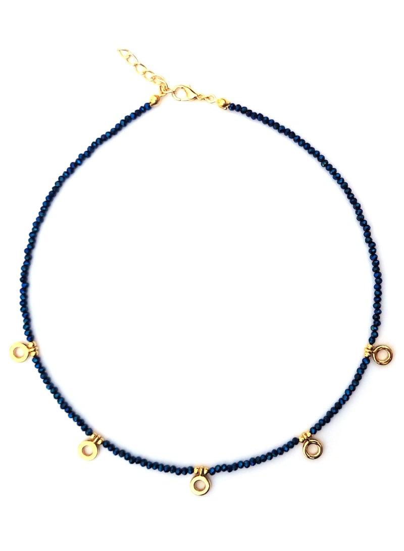 Alwan Crystal Necklace for Women with 5 Circles - Image 2